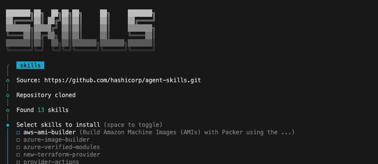 Installing the HashiCorp Skills