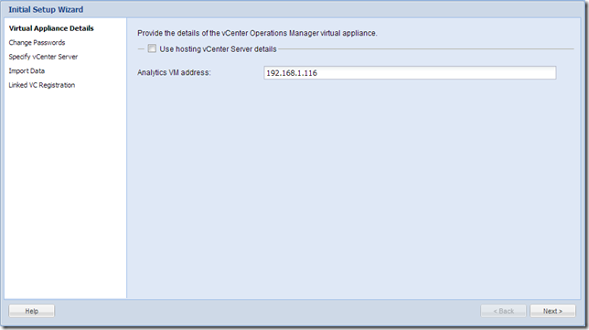 vCOps 5.8 - Initial configuration - Analytics VM IP
