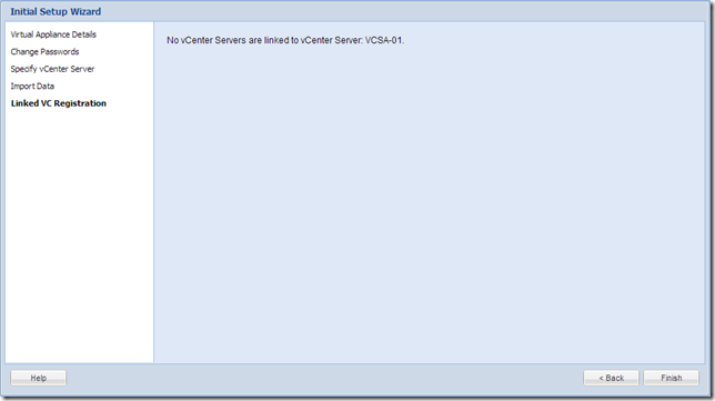 vCOps 5.8 - Initial configuration - Linked vCenter Servers