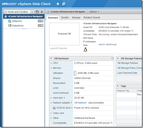 VIN 5.8 - VM is deployed