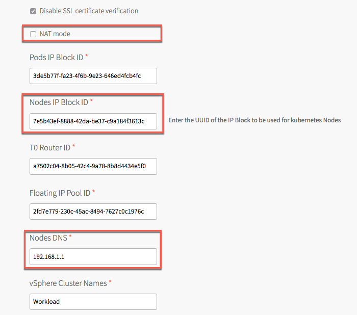 PKS Network Config