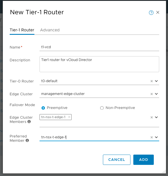 Tier1 vCloud Director